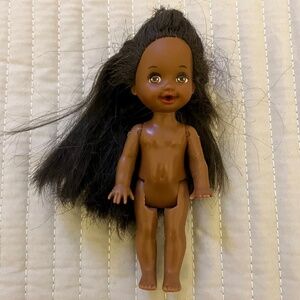 VINTAGE MATTEL 1994 NUDE CE BARBIE KELLY AFRICAN AMERICAN BLACK HAIR 4" DOLL